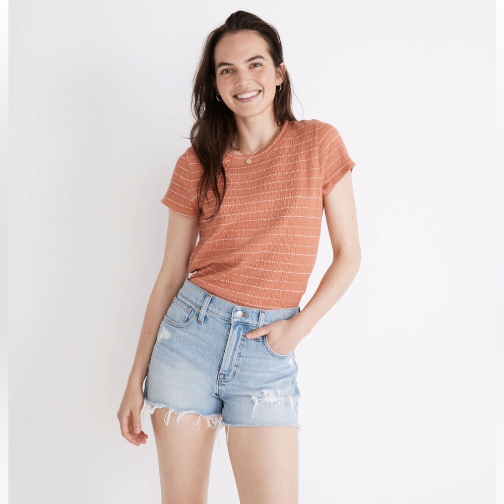 Madewell The Perfect Jean Short in Fiore Wash: Destroyed Edition 30